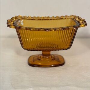 Vintage Amber Glass Dish